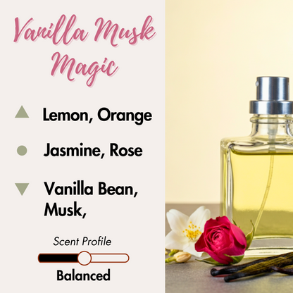 Soft, sweet, and simply irresistible. Top Notes: Lemon, Orange. Middle Notes: Jasmine, Rose. Base Notes: Vanilla Bean, Musk